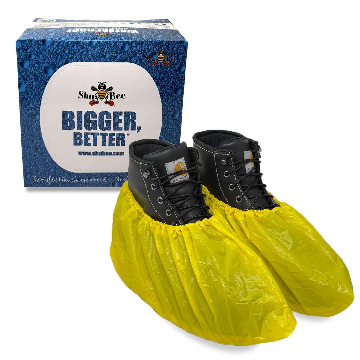 ShuBee Waterproof Shoe & Boot Covers Slip-Resistant Disposable for Plumbing Construction Floor Protection - 40 Pair