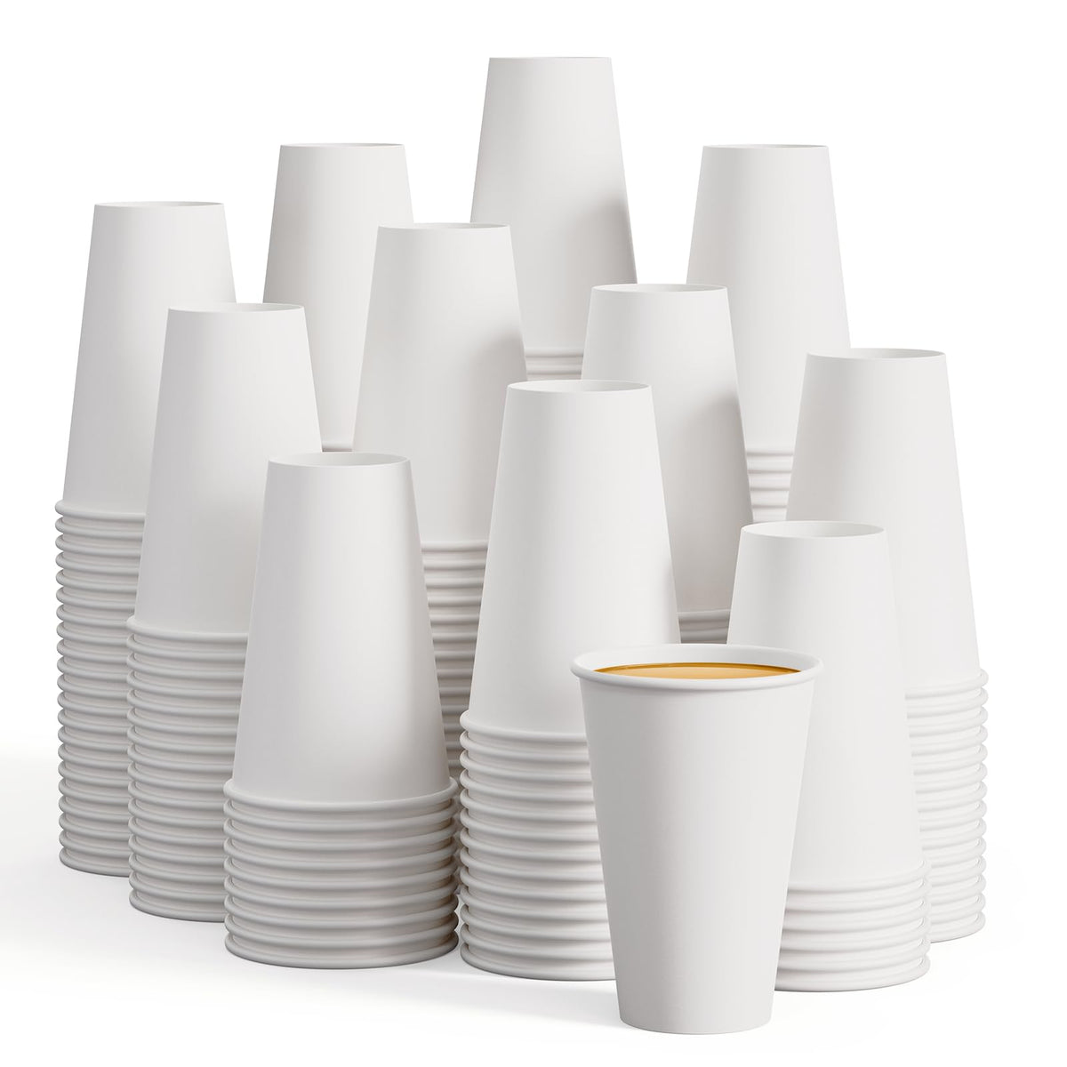 LITOPAK 210 Pack 16 oz Paper Cups, White Disposable Coffee Cups