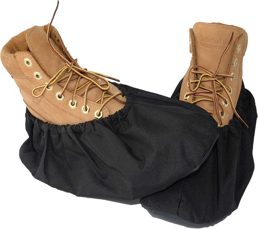 2 Pairs Non Slip waterproof Reusable shoe Covers for contrators and Carpet Floor Protection, Machine Washable. X-LARGE