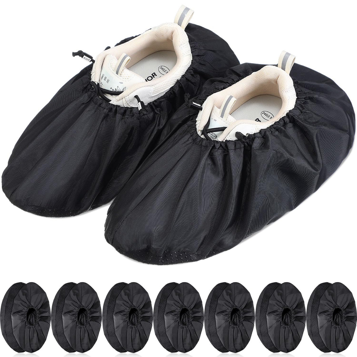 Frienda 8 Pairs Reusable Shoe Covers Waterproof Non Slip Floor,Large