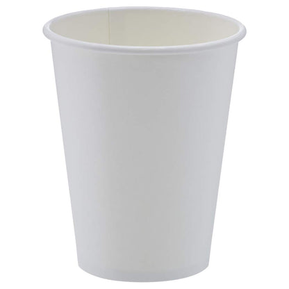 Amazon Basics Disposable Compostable Paper Coffee Cups for Hot & Cold Beverages, Leak-Proof, 8 Ounces, White, 1000 Count
