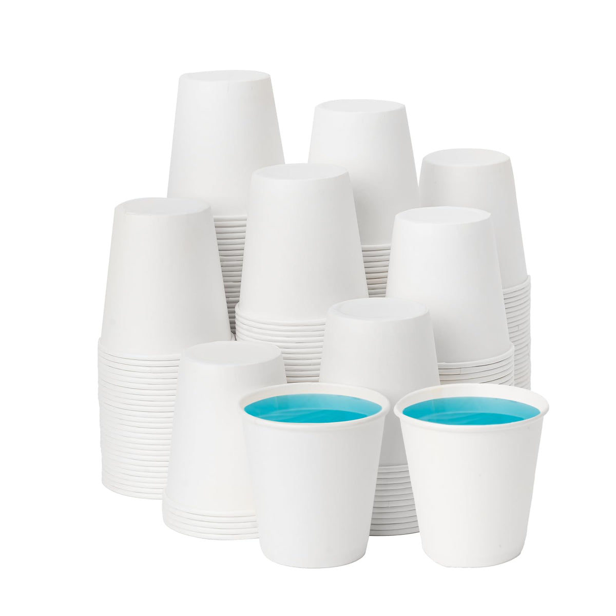 RACETOP Disposable Paper Coffee Cups with Lids, 12 oz, 100 Pack