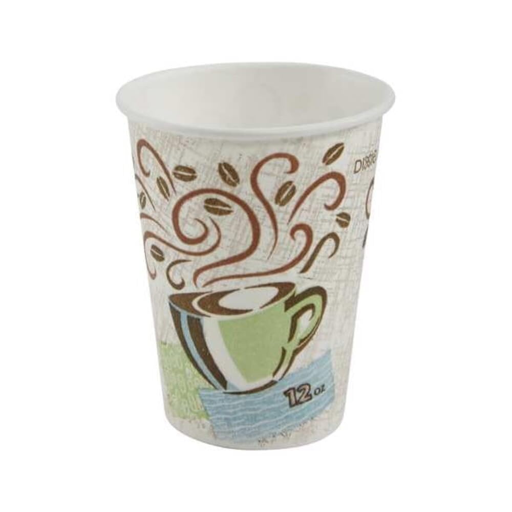 Dixie Hot Cups, Paper, 12oz, Coffee Dreams Design, 50/Pack