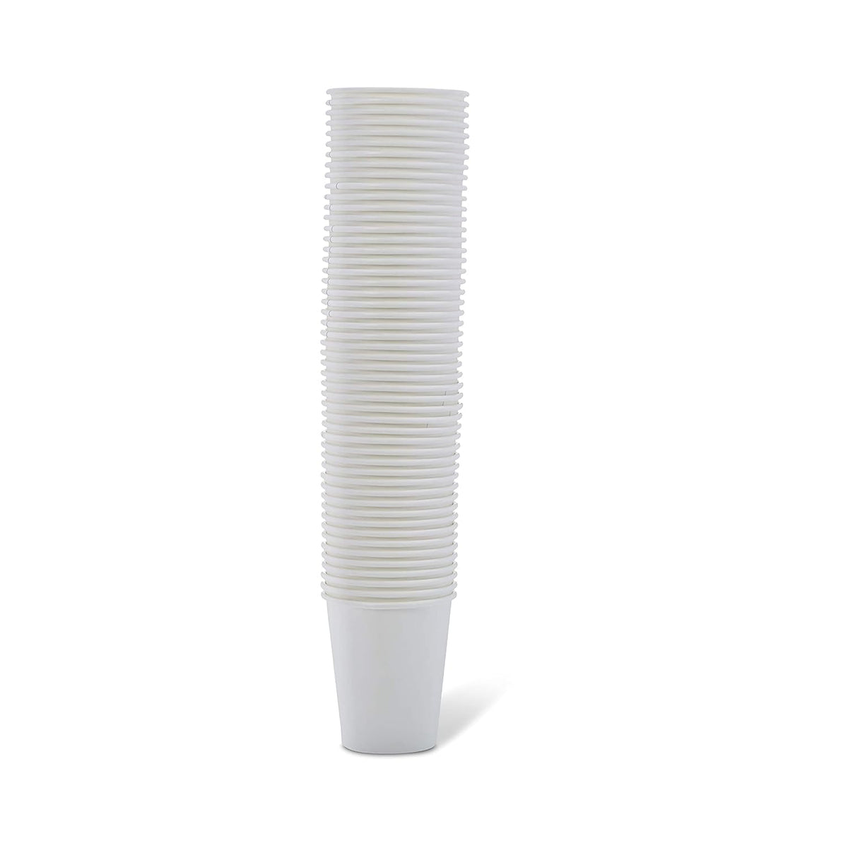 Amazon Basics Disposable Compostable Paper Coffee Cups for Hot & Cold Beverages, Leak-Proof, 8 Ounces, White, 1000 Count