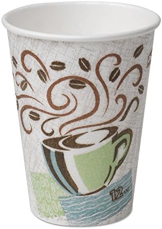 Dixie Hot Cups, Paper, 12oz, Coffee Dreams Design, 50/Pack
