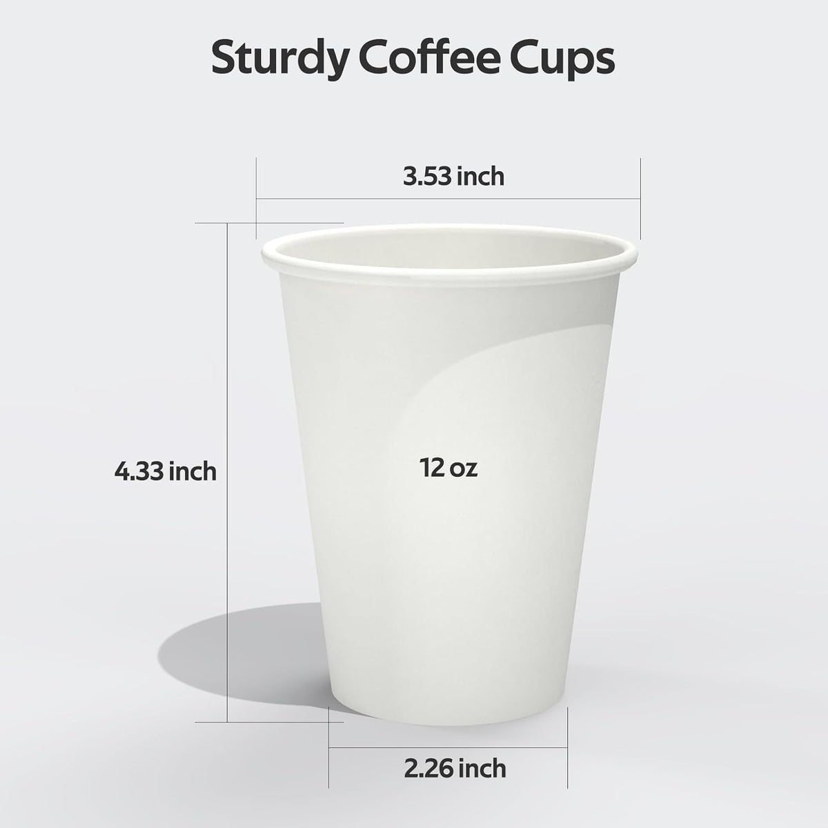 Dealusy 100 Count 12 oz Coffee Cups