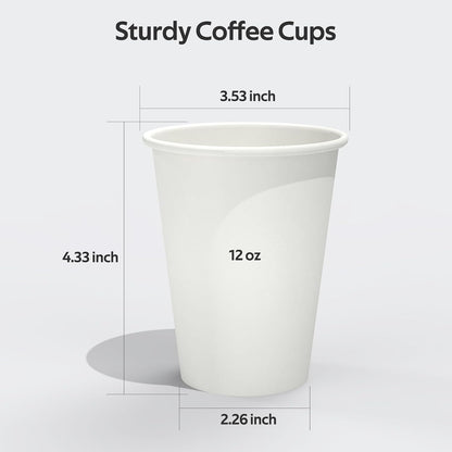 Dealusy 100 Count 12 oz Coffee Cups