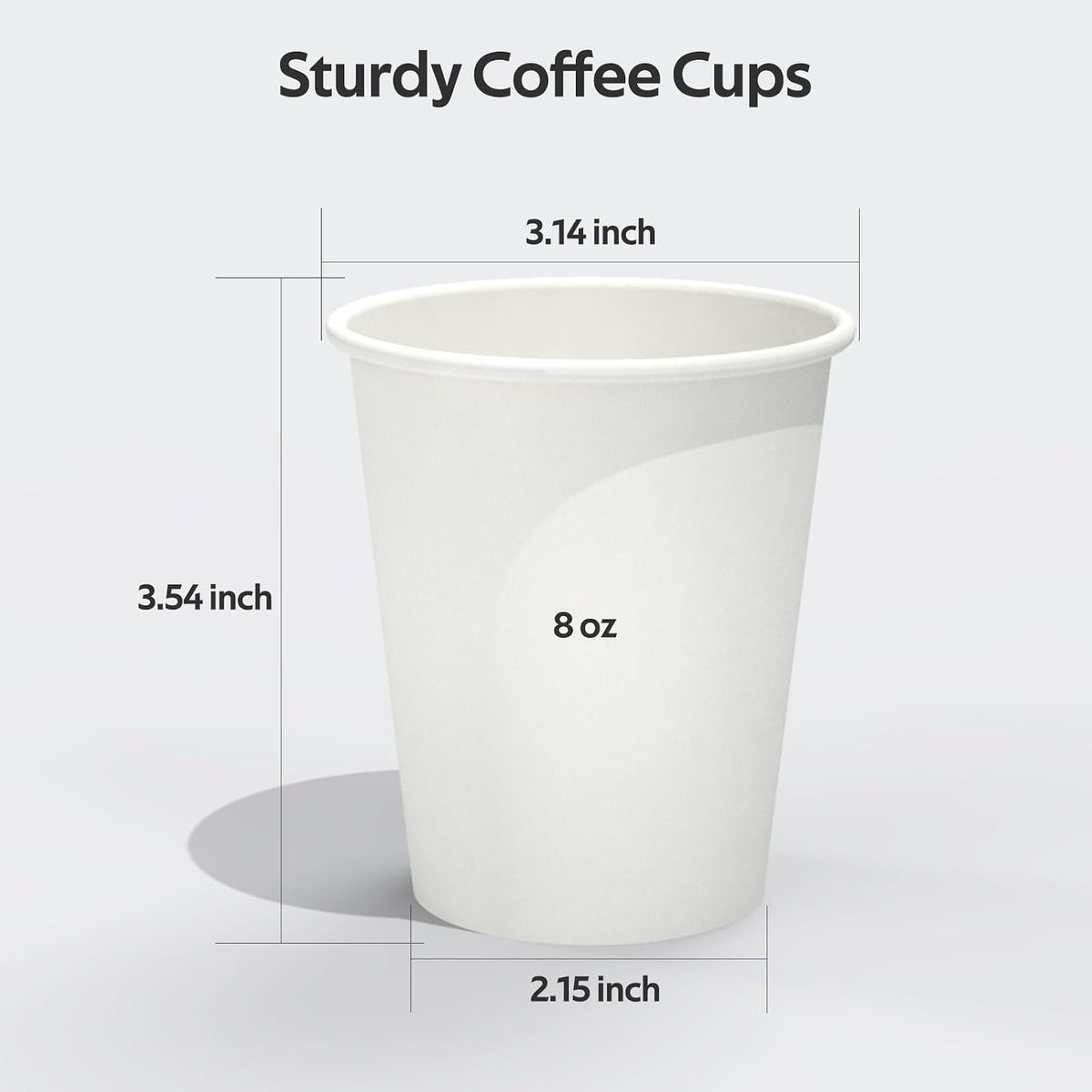 Dealusy 100 Count 8 oz Coffee Cups