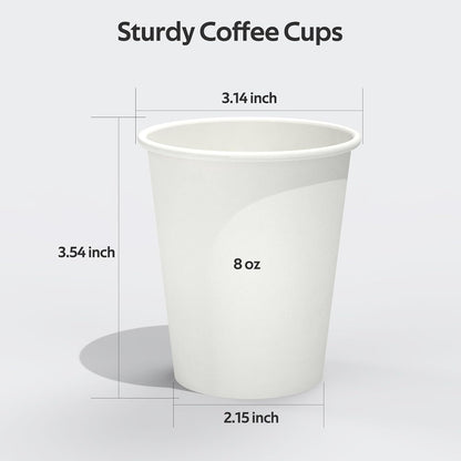 Dealusy 100 Count 8 oz Coffee Cups