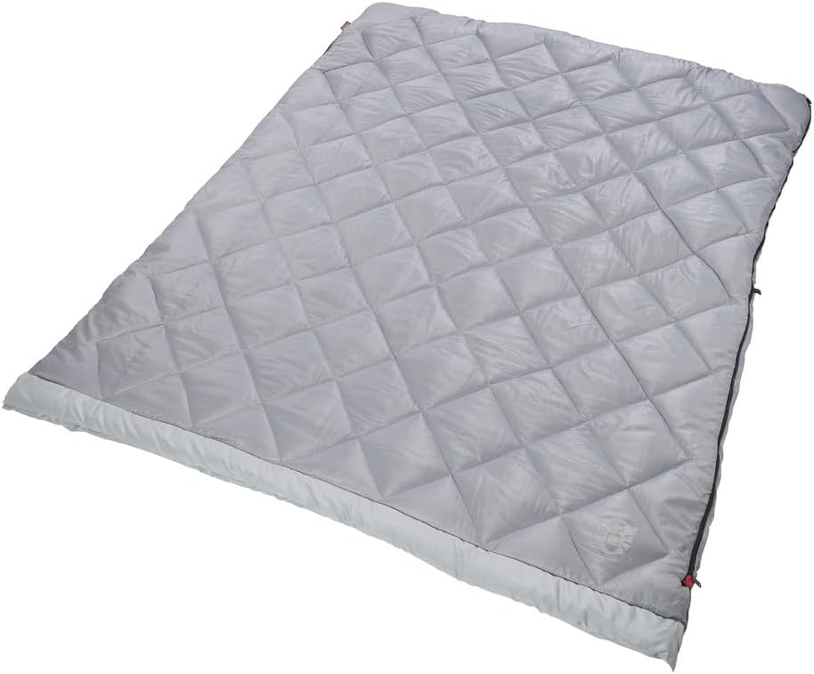 Coleman 45°F Double Sleeping Bag, XL Tandem Sleep Sack with Big & Tall Design, Zips Apart into 2 Sleeping Bags, Machine Washable