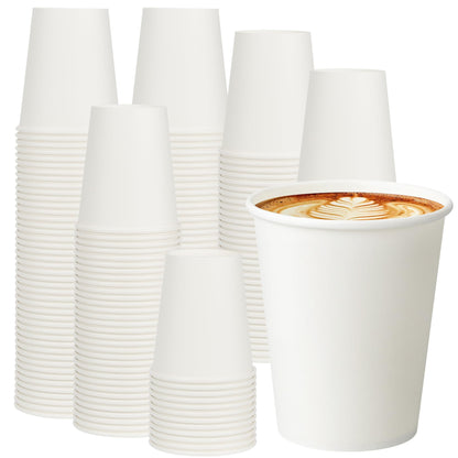 500 Pack 8 oz Paper Cups, Disposable Coffee Cups