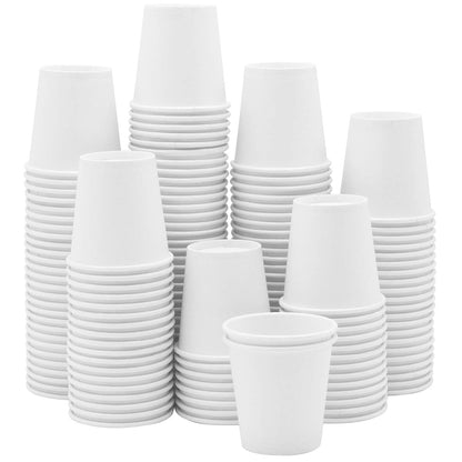 GUSTO 12 oz Disposable White Paper Cups [300 Count] Hot Coffee Cups