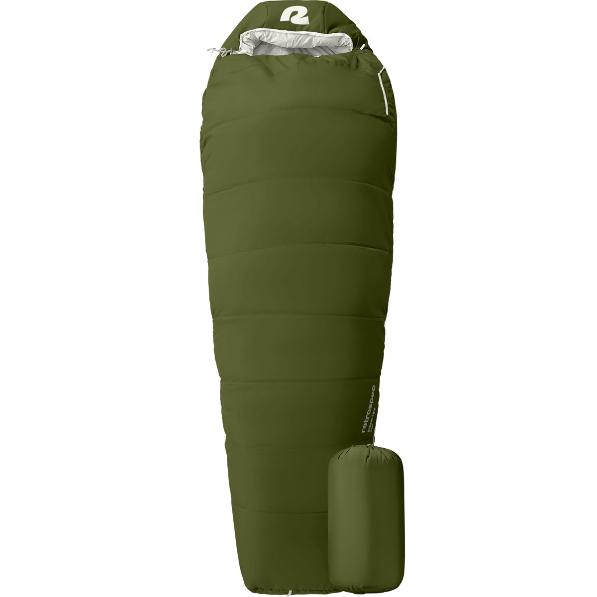 Retrospec Dream Mummy Sleeping Bag - 5, 15, & 30°F Cold Weather Camping & Travel Essential Gear with Water - Resistant Shell & Synthetic Fill - Zippered Pocket & Stuff Sack