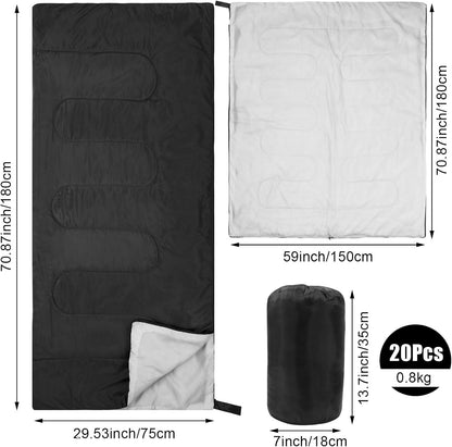 Peryiter 20 Pcs 20 Pcs/1 Pcs Sleeping Bags Bulk Waterproof Camping