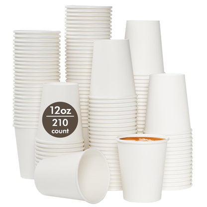 TV TOPVALUE 5 oz Paper Cups, 200 Count Small Disposable Water Cups, White