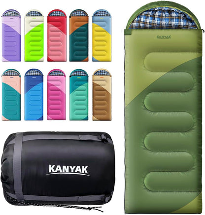 Camping Sleeping Bag for Adults Kids Teens,Waterproof Lightweight