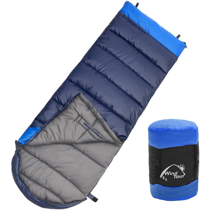 Wind Tour 3 Season Lightweight Waterproof Sleeping Bag Indoor & Outdoor for Hiking Backpacking Camping Traveling