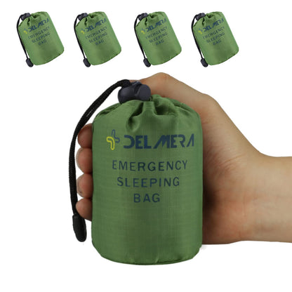 Emergency Sleeping Bag, Lightweight Survival Sleeping Bags Waterproof Thermal Emergency Blanket, Bivy Sack Survival Gear for Outdoor Adventure, Camping, Hiking, Orange, Green