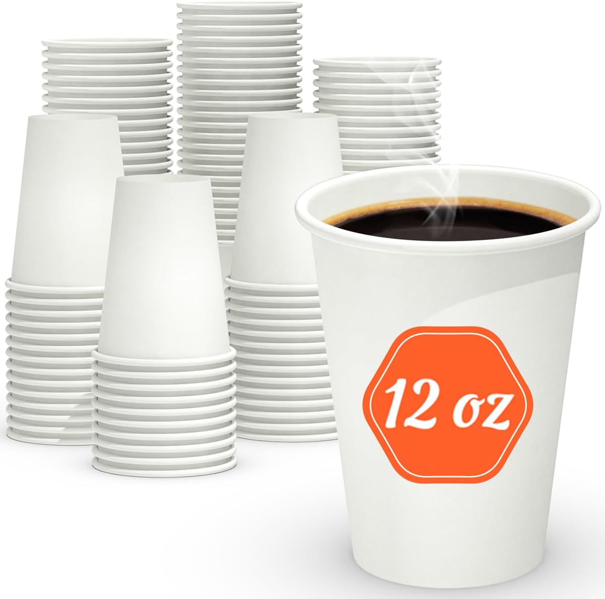 Dealusy 100 Count 12 oz Coffee Cups