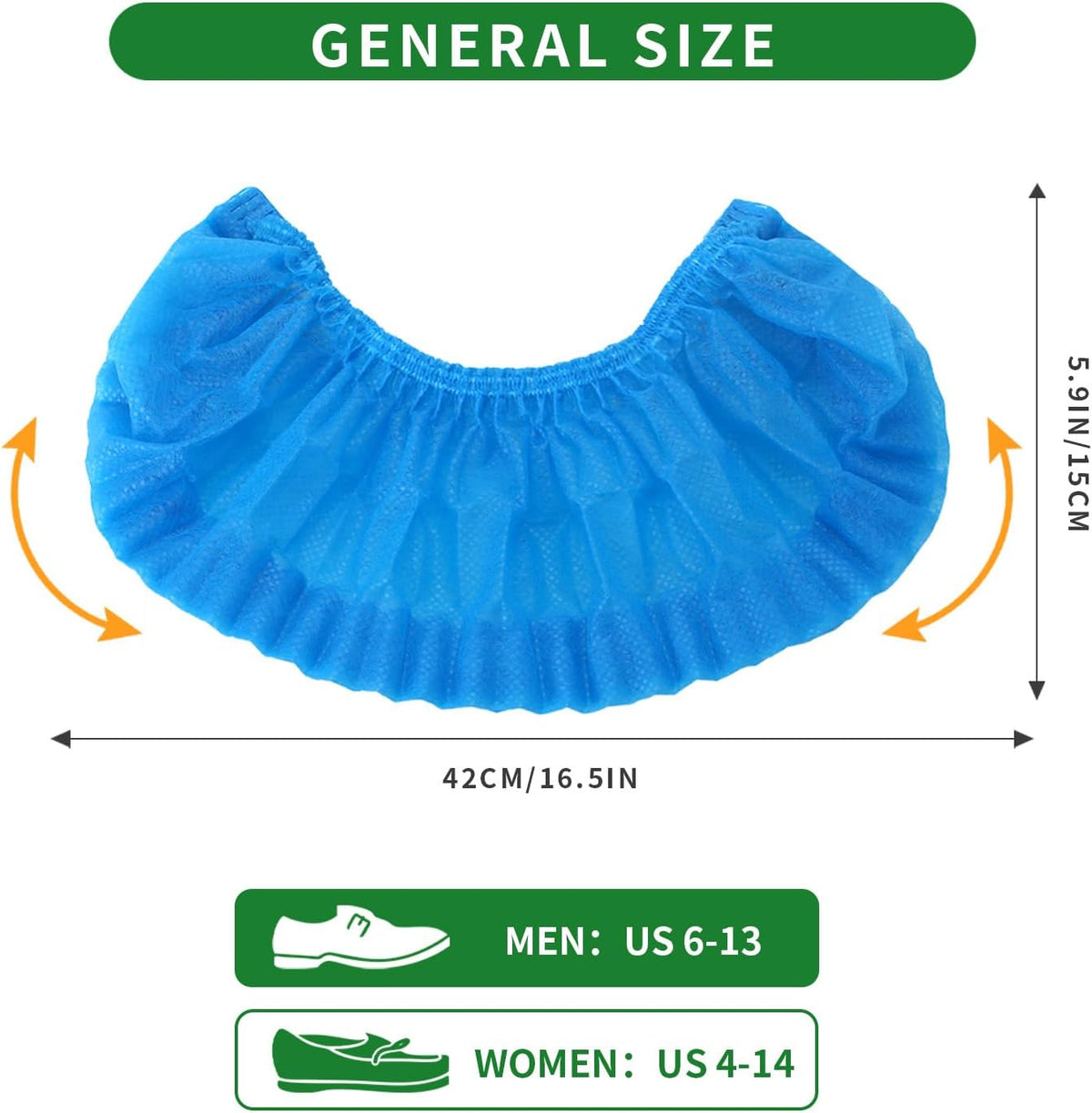 50/100/200 Pack Non-Woven Shoe Covers Disposable for Indoors