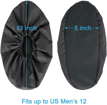 Reusable Boot & Shoe Covers, Washable, Non-Slip, 5 Pairs, Large