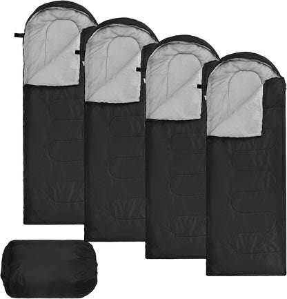 Macarrie 4 Pack 0 Degree Sleeping Bags for Adults