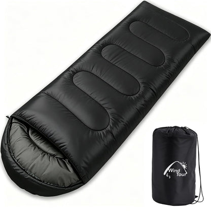 Wind Tour 3 Season Lightweight Waterproof Sleeping Bag Indoor & Outdoor for Hiking Backpacking Camping Traveling