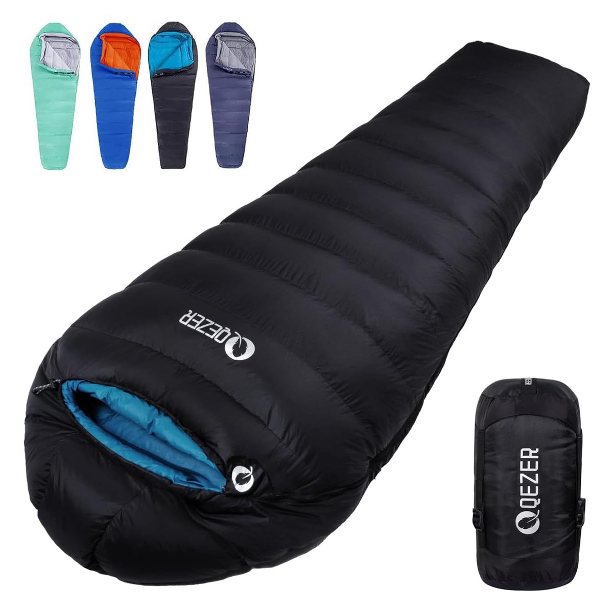 Down Mummy Sleeping Bag for Adults, 600 Fill Power Backpacking