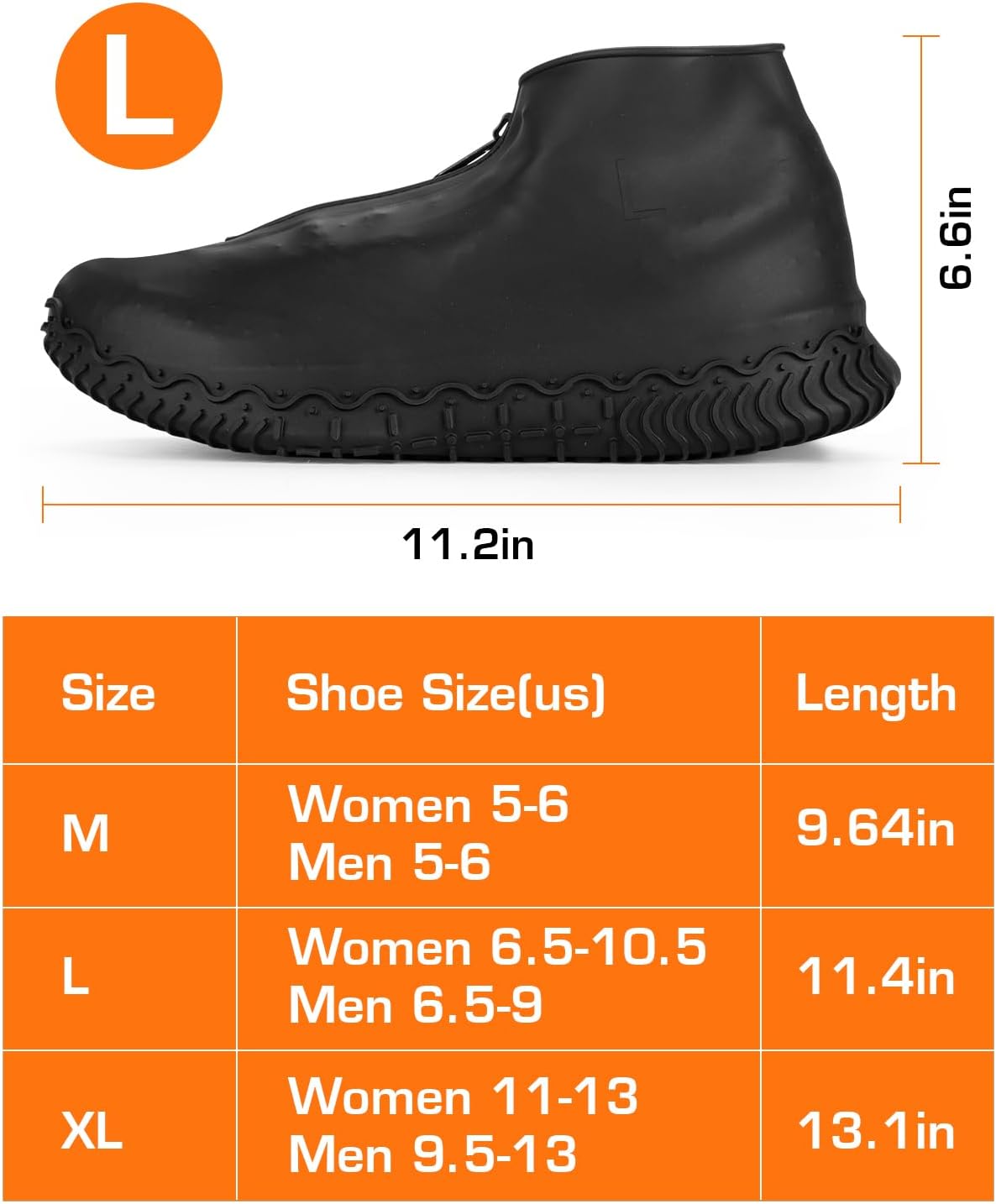 HTHOY&GOWY Shoe Covers Waterproof Silicone Rain Overshoes for Kids Men and Women