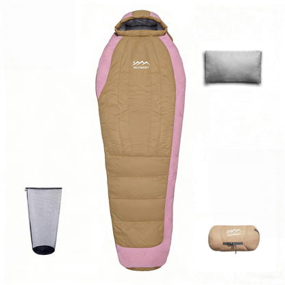 Down Sleeping Bag with Pillow for Adults and Teens