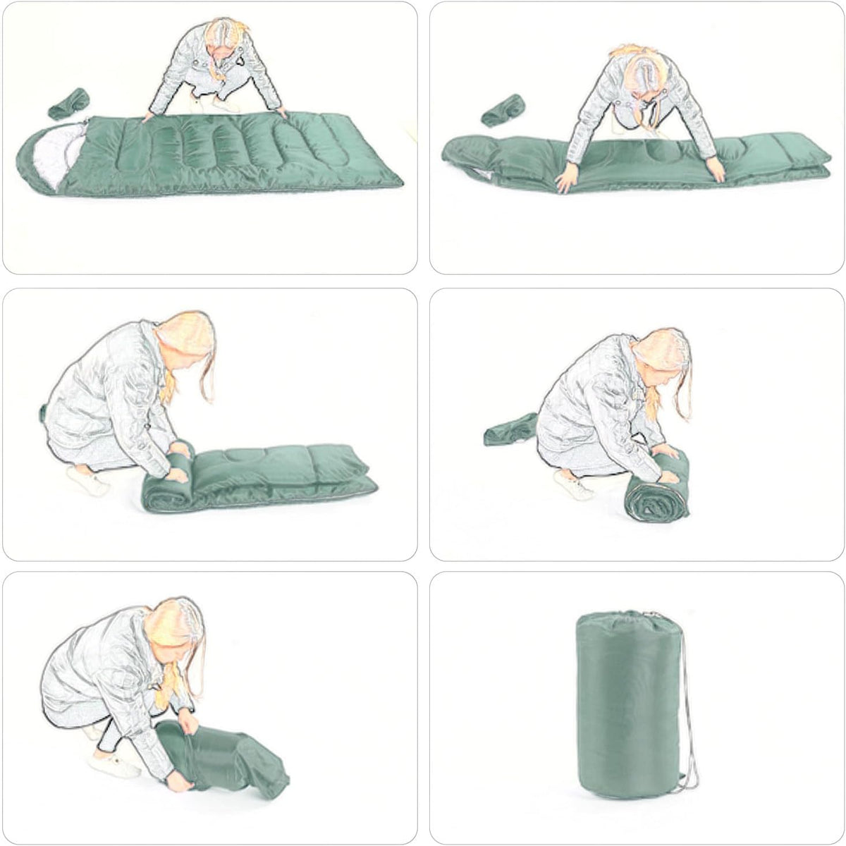 Wind Tour 3 Season Lightweight Waterproof Sleeping Bag Indoor & Outdoor for Hiking Backpacking Camping Traveling