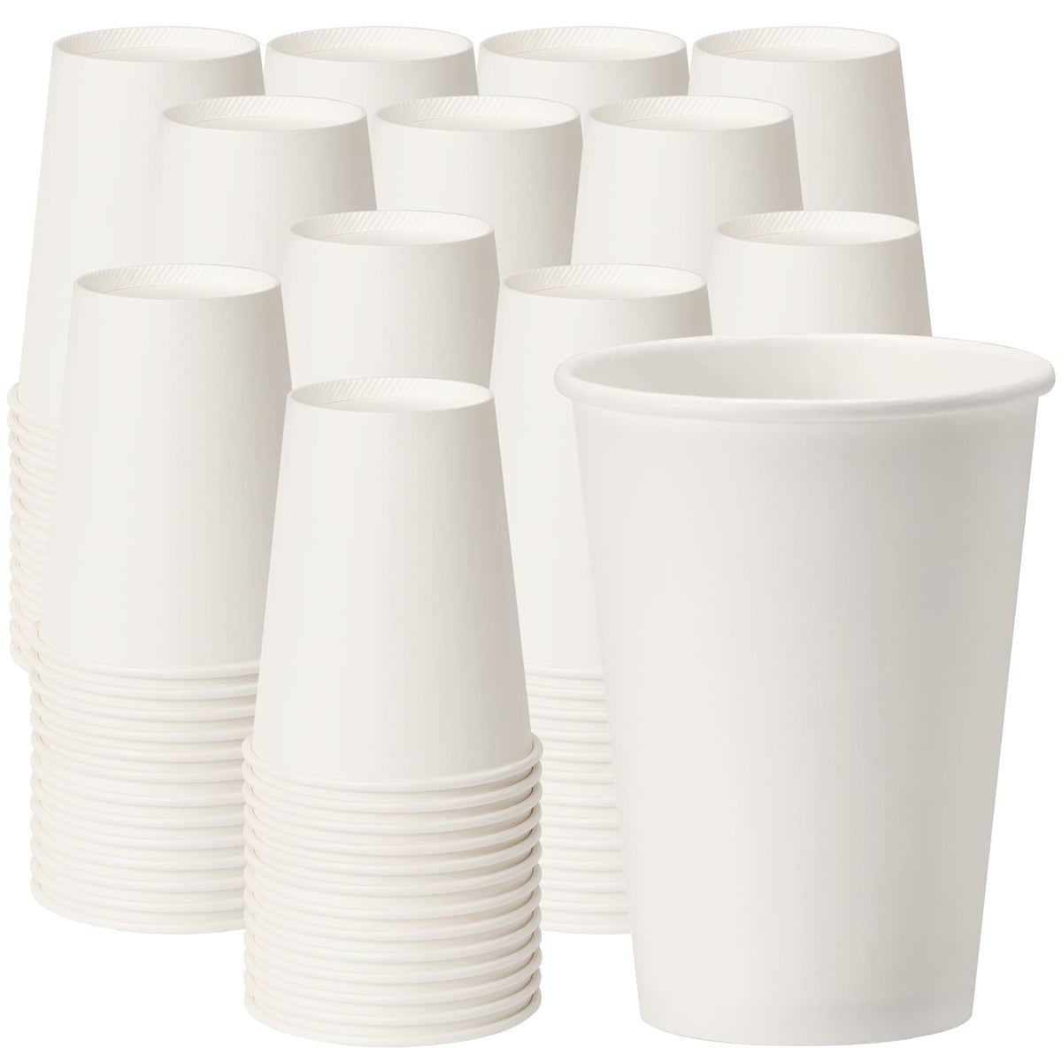 RACETOP 8 oz 1000 Pack Disposable Paper Coffee Cups, Ideal for Party, Home