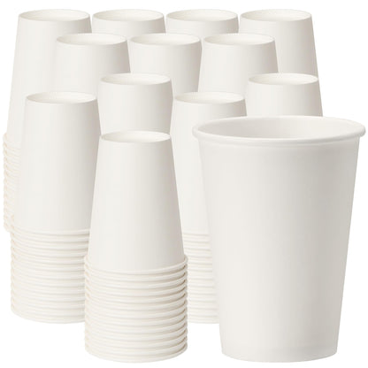 RACETOP 8 oz 1000 Pack Disposable Paper Coffee Cups, Ideal for Party, Home