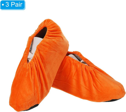 PATIKIL Shoe Covers, 3 Pairs Reusable Shoe Protector Covers, Orange