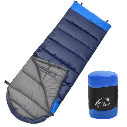 Wind Tour 3 Season Lightweight Waterproof Sleeping Bag Indoor & Outdoor for Hiking Backpacking Camping Traveling
