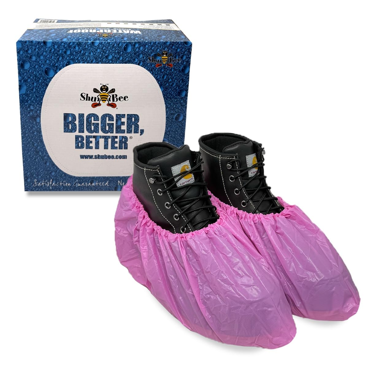 ShuBee Waterproof Shoe & Boot Covers Slip-Resistant Disposable for Plumbing Construction Floor Protection - 40 Pair