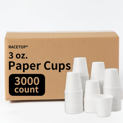 RACETOP Disposable Paper Coffee Cups with Lids, 12 oz, 100 Pack