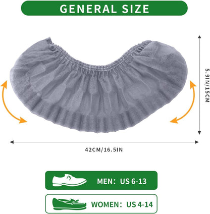 50/100/200 Pack Non-Woven Shoe Covers Disposable for Indoors