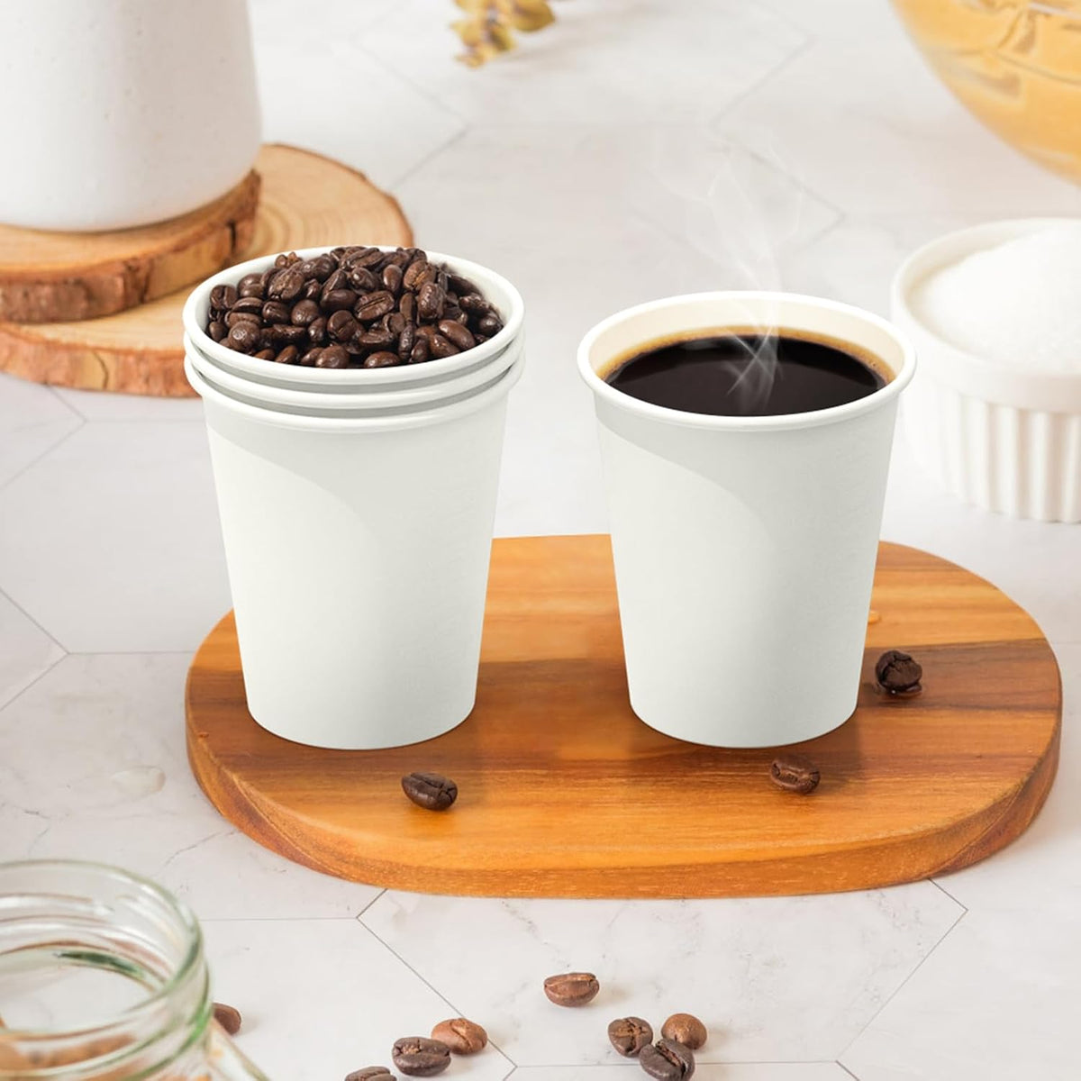 Dealusy 100 Count 8 oz Coffee Cups
