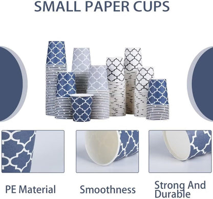 Clawsoff 300 Pack 3 oz Paper Cups Small Disposable Mouthwash Bathroom Cups