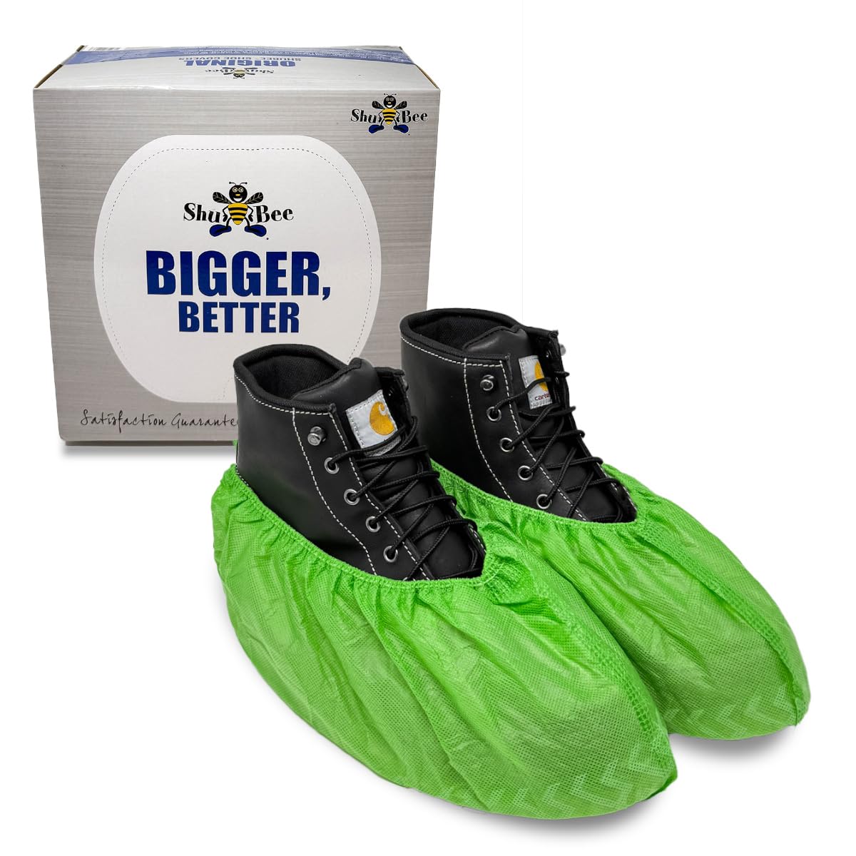 ShuBee Original Disposable, Extra-Large Boot and Shoe Covers, Thicker & Stronger, Durable Protection for Floors - 50 Pairs