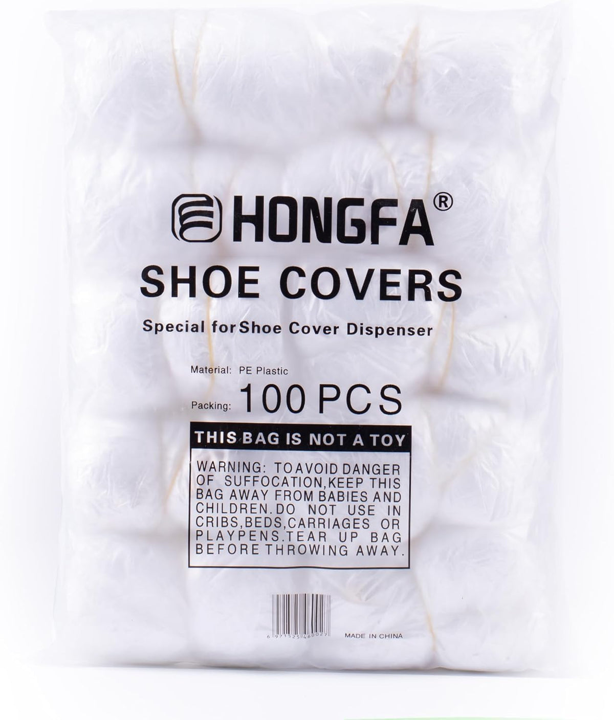 Disposable Shoe Cover Refills for Automatic Dispenser Machine - Waterproof, Non-Slip T-Buckle Plastic Booties for Indoors, Home, Construction and Carpet Protection 100 Pcs
