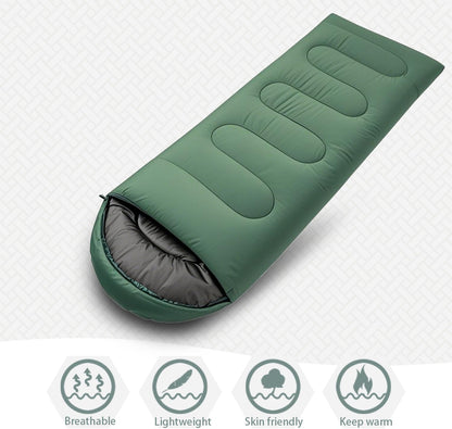 Wind Tour 3 Season Lightweight Waterproof Sleeping Bag Indoor & Outdoor for Hiking Backpacking Camping Traveling