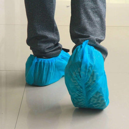 Shoe Covers Disposable Non Slip for Kids 50Pack (25Pairs) Non-woven Fabric Stretchable Durable - Fit US Children's 8-13.5/1-4 Blue(Small)