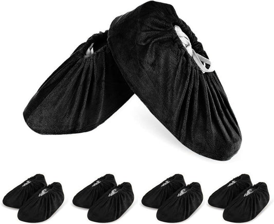 LAKE OF FIRE 5-Pair Reusable Shoe Covers, Non-Slip, Washable, and Thickened Boot Covers for Floor and Carpet Protection
