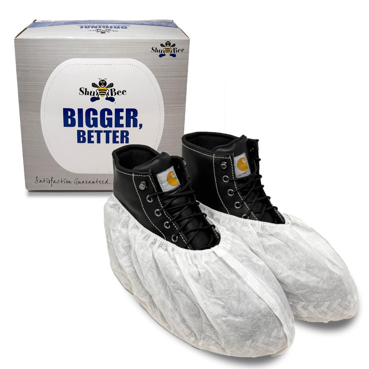 ShuBee Original Disposable, Extra-Large Boot and Shoe Covers, Thicker & Stronger, Durable Protection for Floors - 50 Pairs
