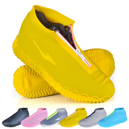 Shoe Covers Waterproof Reusable Foldable Not-Slip Rain Shoe Covers with Zipper,Shoe Protectors Overshoes Rain Galoshes for Kids Men and Women