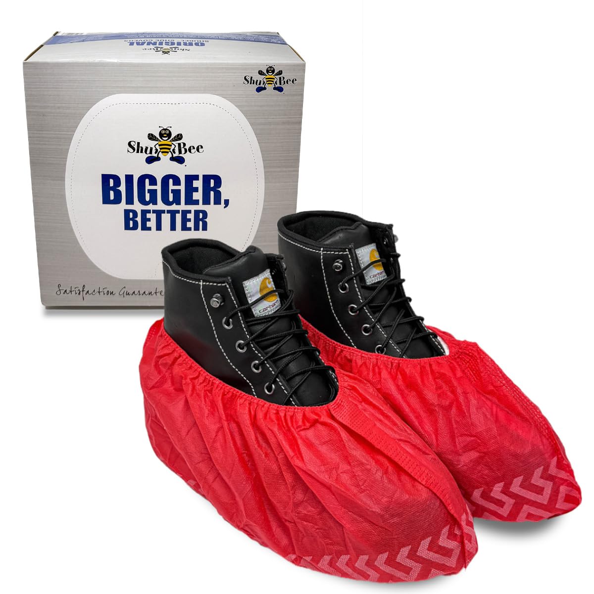 ShuBee Original Disposable, Extra-Large Boot and Shoe Covers, Thicker & Stronger, Durable Protection for Floors - 50 Pairs