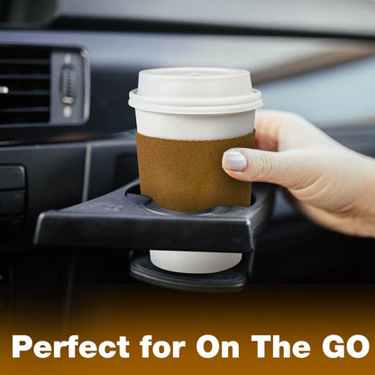 Ginkgo 100 Pack 12 oz Leak-Proof Coffee Cups with Lids and Sleeves