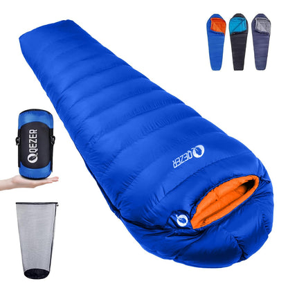 Down Mummy Sleeping Bag for Adults, 600 Fill Power Backpacking
